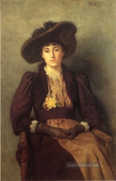  impressionist Malerei - Porträt von Daisy Impressionist Theodore Clement Steele